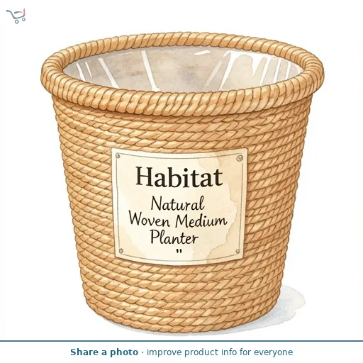 Habitat Natural Woven Medium Planter