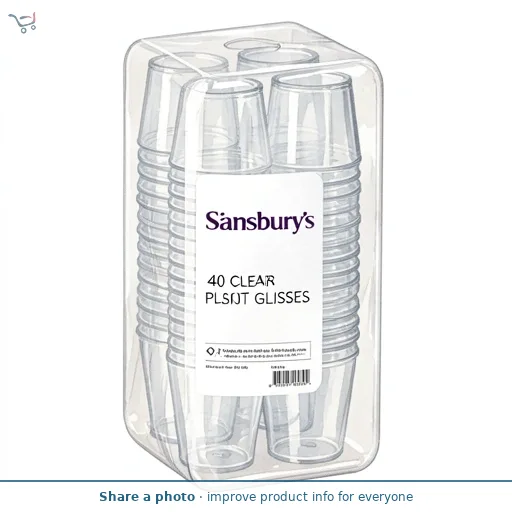 Sainsbury's Home Pack of 40 Clear Plastic Shot Glasses