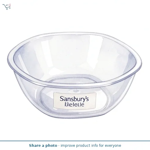 Sainsbury's Home Reuseable Large Square Bowl - Clear