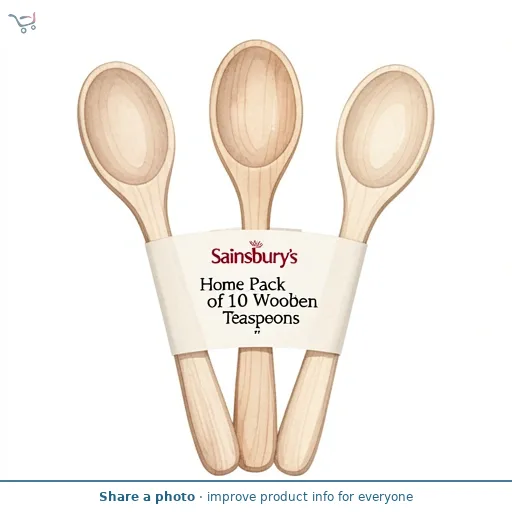 Sainsbury's Home Pack of 10 Wooden Teaspoons