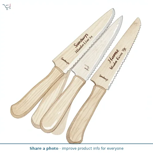 Sainsbury's Home Wooden Knives 10pk
