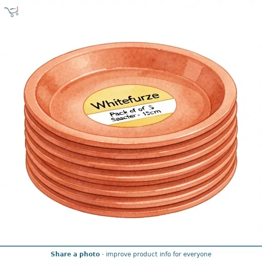 Whitefurze Pack of 5 Saucer - 15cm