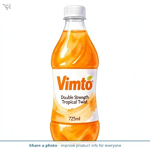 Vimto Double Concentrate No Added Sugar Tropical Twist Squash 725ml