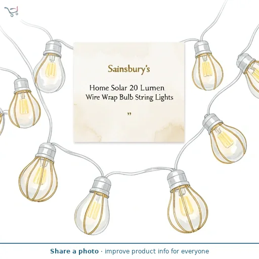 Sainsbury's Home Solar 20 Lumen Wire Wrap Bulb String Lights