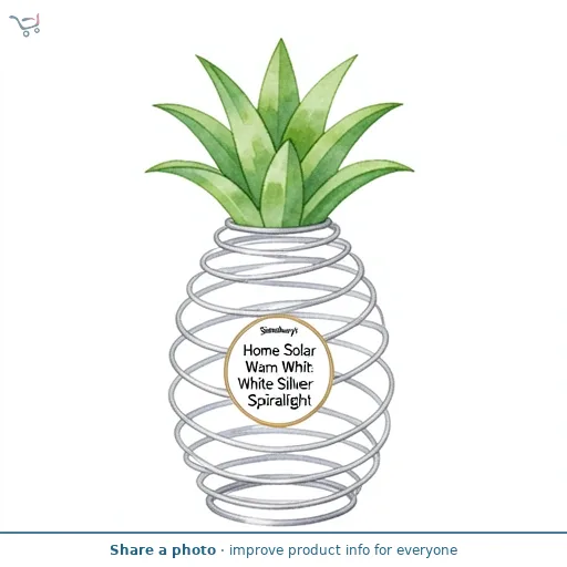 Sainsbury's Home Solar Warm White Silver Spiralight