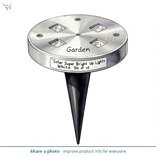 Garden White Solar Super Bright Up Lights - Set of 4