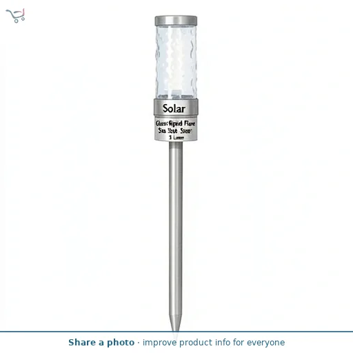 Sainsbury's Home Solar Glass Rippled Flare Stake Stainless Steel 3 Lumen