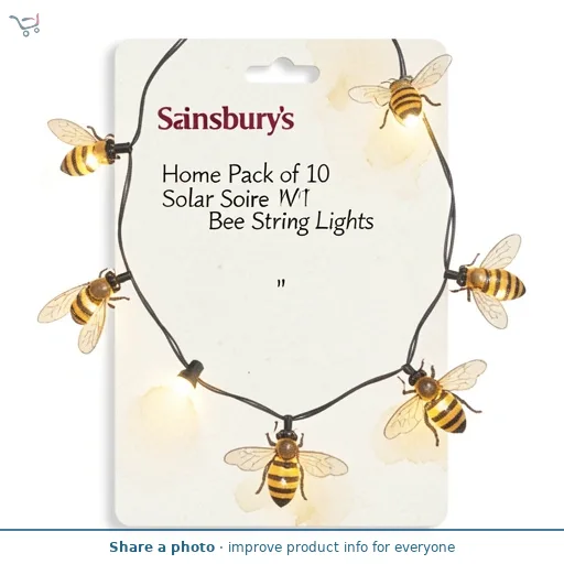 Sainsbury's Home 10pk solar wire bee string lights