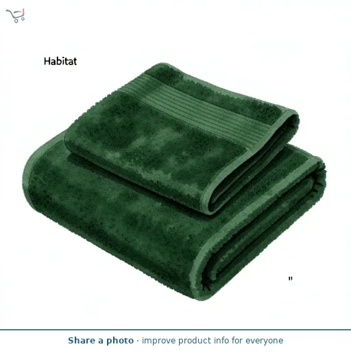 Habitat Pack of 2 Egyptian Face Cloth - Forest Green