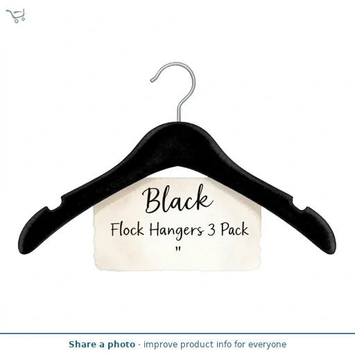 Habitat Pack of 3 Flock Hangers - Black