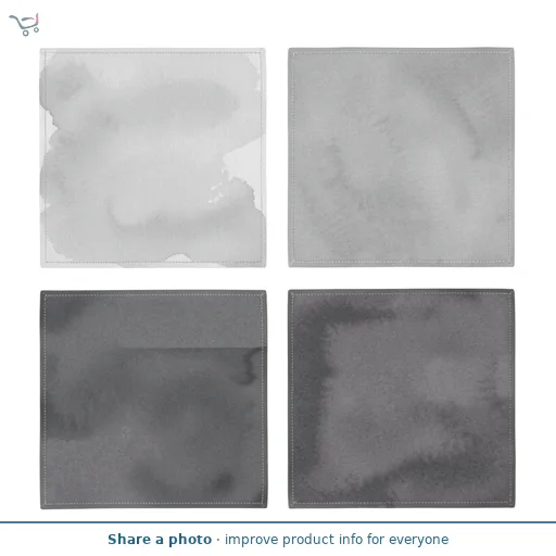 Habitat Pack of 4 Faux Leather Two Tone Reversible Placemat - Grey