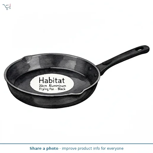 Habitat 20cm Aluminium Frying Pan - Black