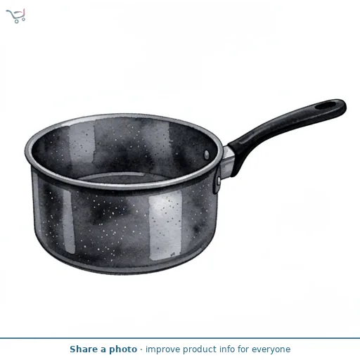 Habitat 14cm Aluminium Milkpan - Black