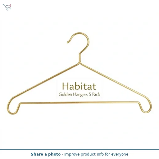 Habitat Pack of 5 Hangers - Golden
