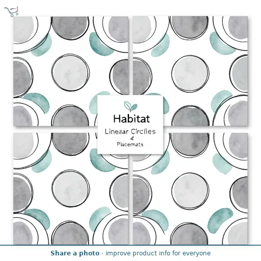 Habitat pack of 4 Linear Circles Placemats