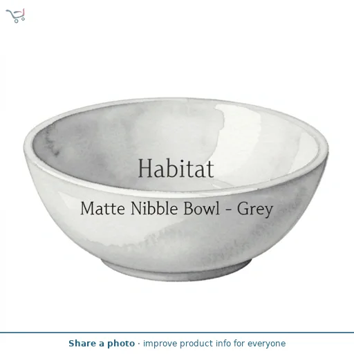 Habitat Matte Nibble Bowl - Grey