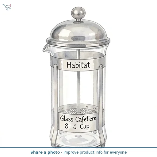 Habitat Glass Cafetiere 8 Cup