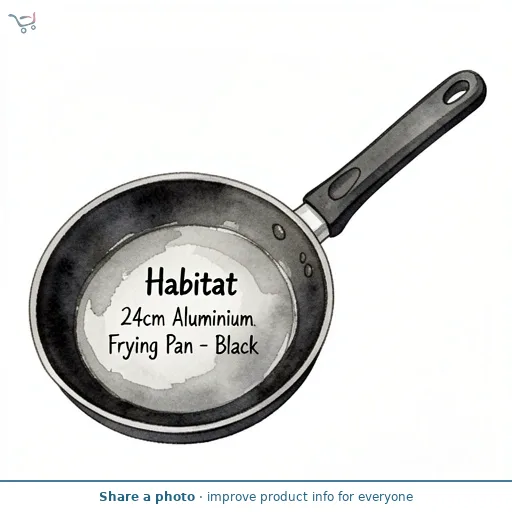 Habitat 24cm Aluminium Frying Pan - Black