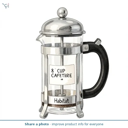 Habitat 8 Cup Chrome Cafetiere