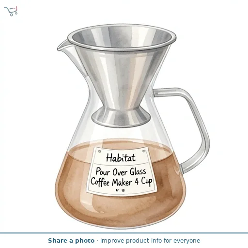 Habitat Pour Over Glass Coffee Maker 4 Cup