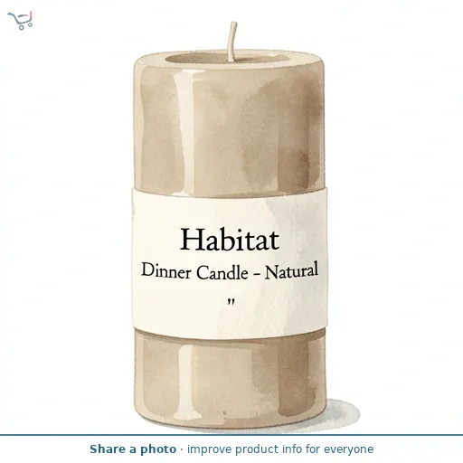 Habitat Dinner Candle - Natural
