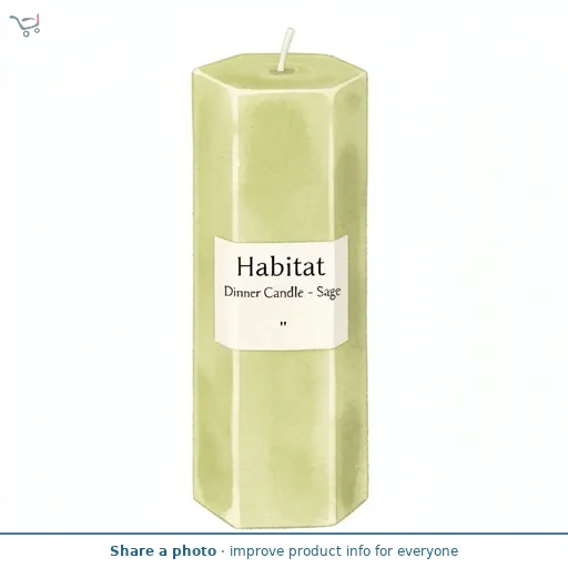 Habitat Dinner Candle - Sage