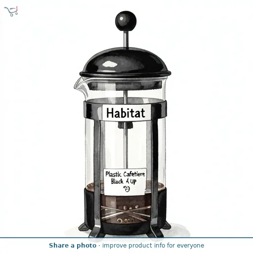 Habitat Plastic Cafetiere Black 4 Cup