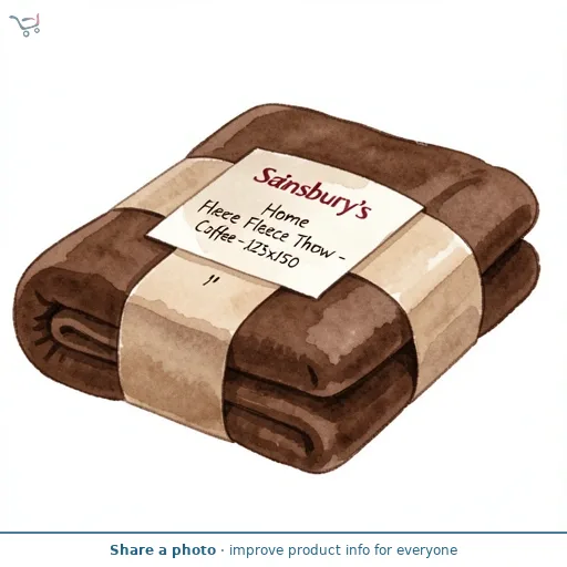 Sainsbury's Home Fleece Throw - Coffee - 125x150