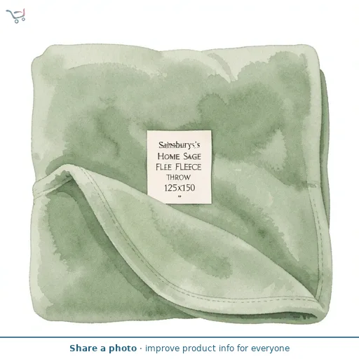 Sainsburys's Home Sage Fleece throw 125x150