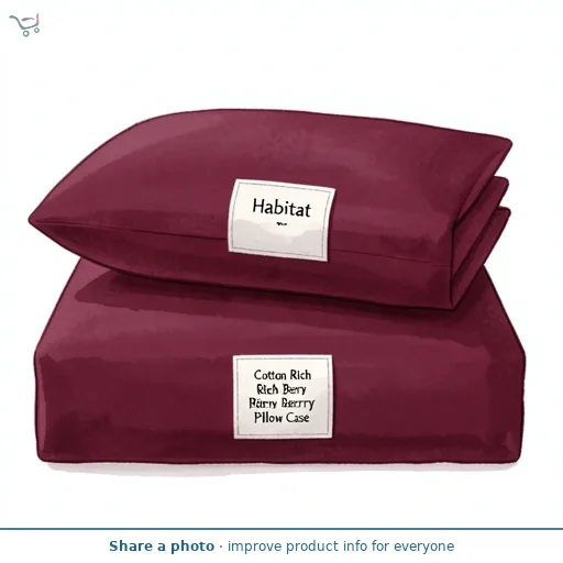 Habitat Cotton Rich Berry Pillow Case
