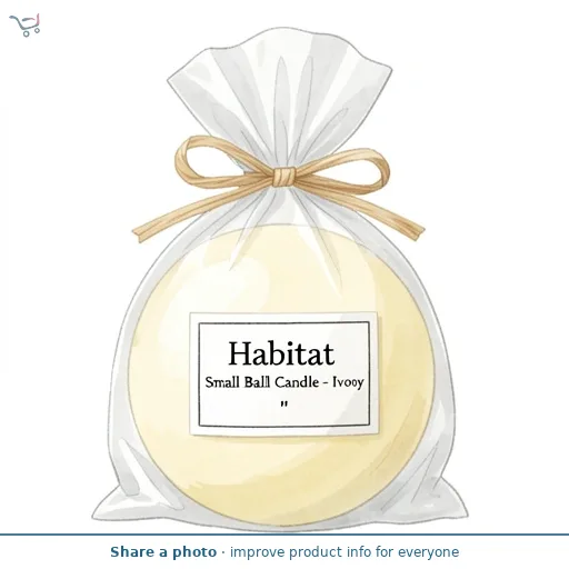 Habitat Small Ball Candle - Ivory