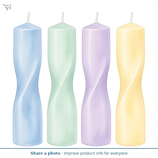 Sainsbury's Home Pack of 4 Wavy Candles