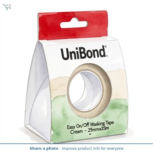 UniBond Easy On/Off Masking Tape -  Cream - 25mmx25m