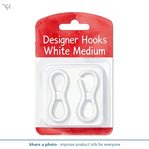 Command Designer Hooks White Medium