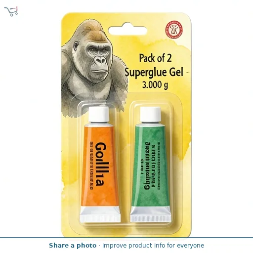 Gorilla Pack of 2 Superglue Gel - 3g