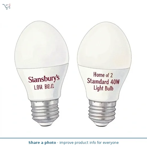 Sainsbury's Home Pack of 2 LED Standard 40W BC Light Bulb