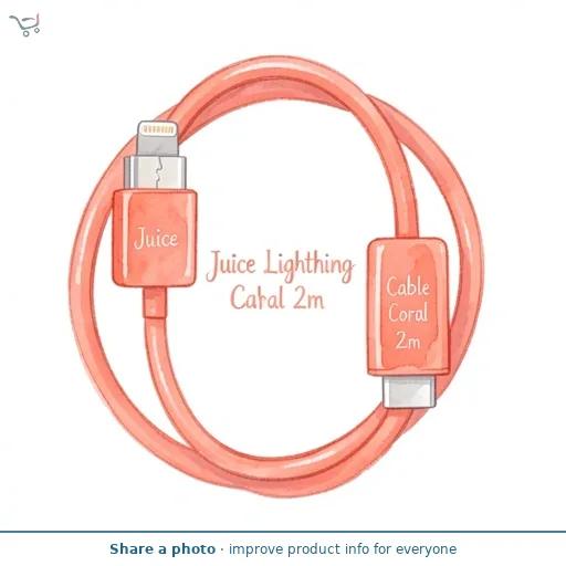 Juice Lightning Cable Coral 2m