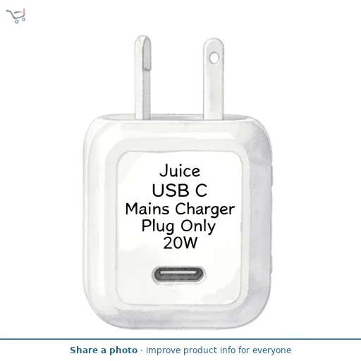 Juice USB C Mains Charger Plug Only 20W