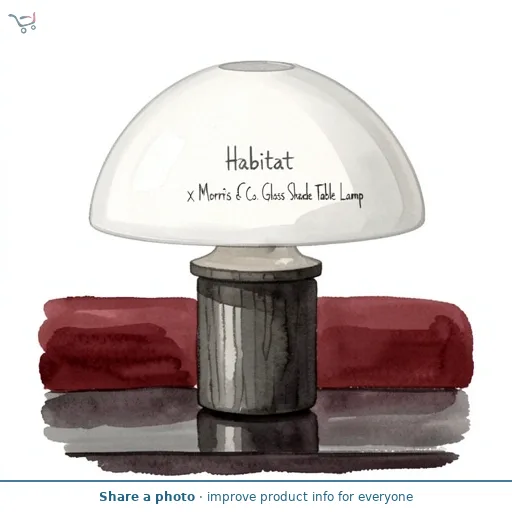Habitat x Morris & Co. Glass Shade Table Lamp