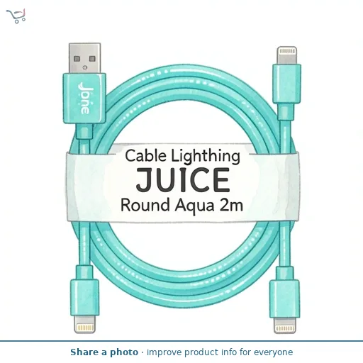 Juice Cable Lightning Type-C Round Aqua 2m