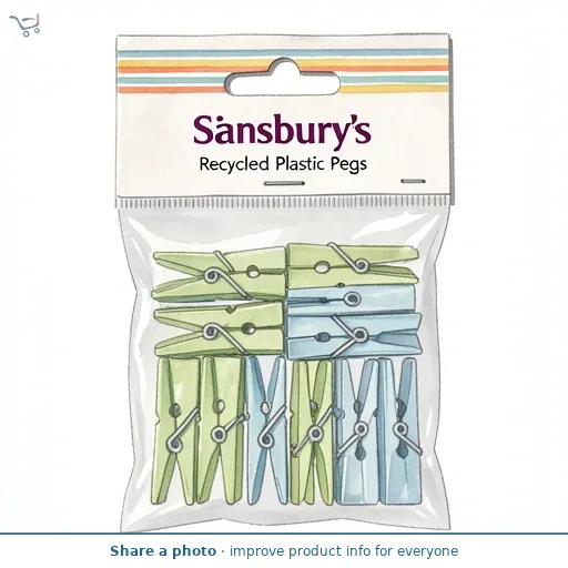 Sainsbury's Home Pack of 24 Recycled Plastic Pegs