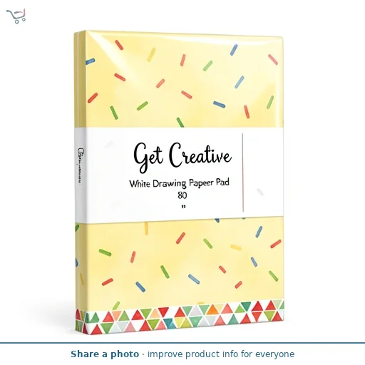 Get Creative 80 Sheets White Drawing Paper Pad 80