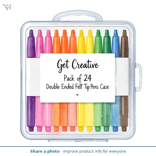 Get Creative Pack of 24 Double Ended Felt Tip Pens Case