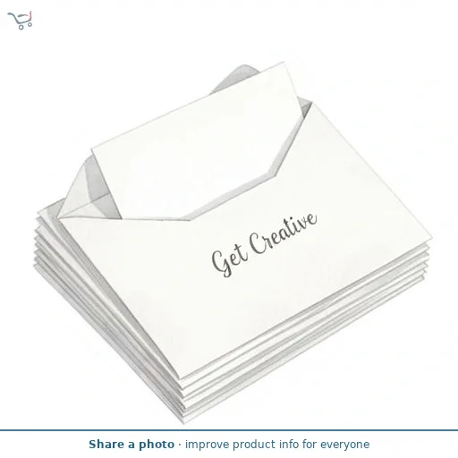 Get Creative Pack of 10 A6 Blank White Cards & Envelopes