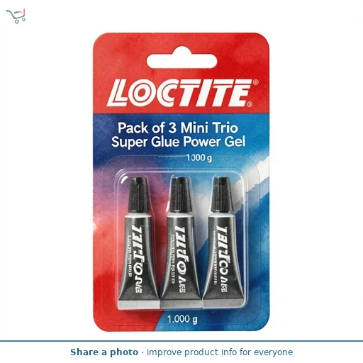 Loctite Pack of 3 Mini Trio Super Glue Power Gel 1g