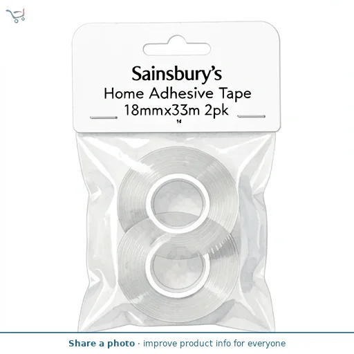 Sainsbury's Home Adhesive Tape 18mmx33m 2pk
