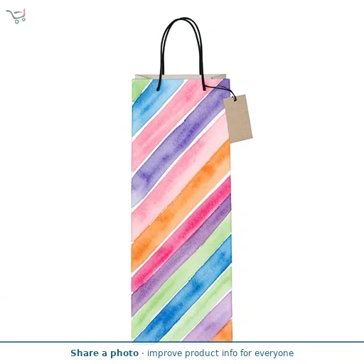Sainsbury's Rainbow Stripe Bottle Gift Bag For Champagne Prosecco Wine