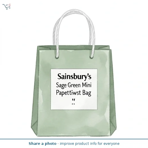 Sainsbury's Home Sage Green Mini Papertiwst Bag