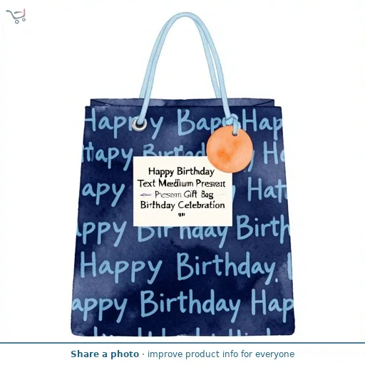 Sainsbury's Happy Birthday Text Medium Present Gift Bag Birthday Celebration