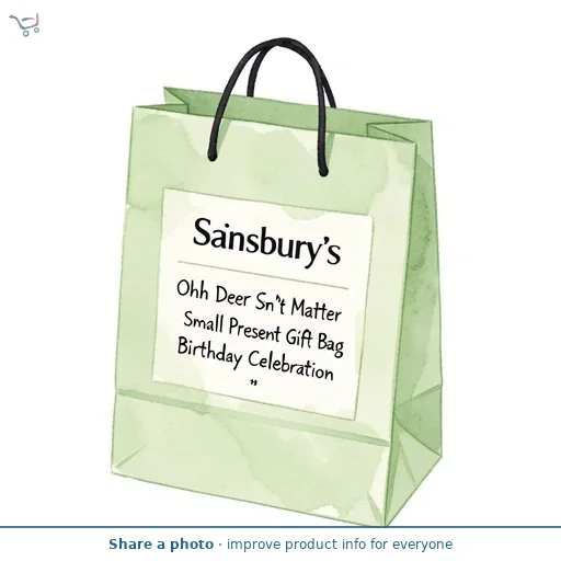Sainsbury's Ohh Deer Size Doesn't Matter Small Present Gift Bag Birthday Celebration
